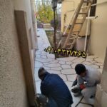 نصب سنگ لاشه بر دیوار کف